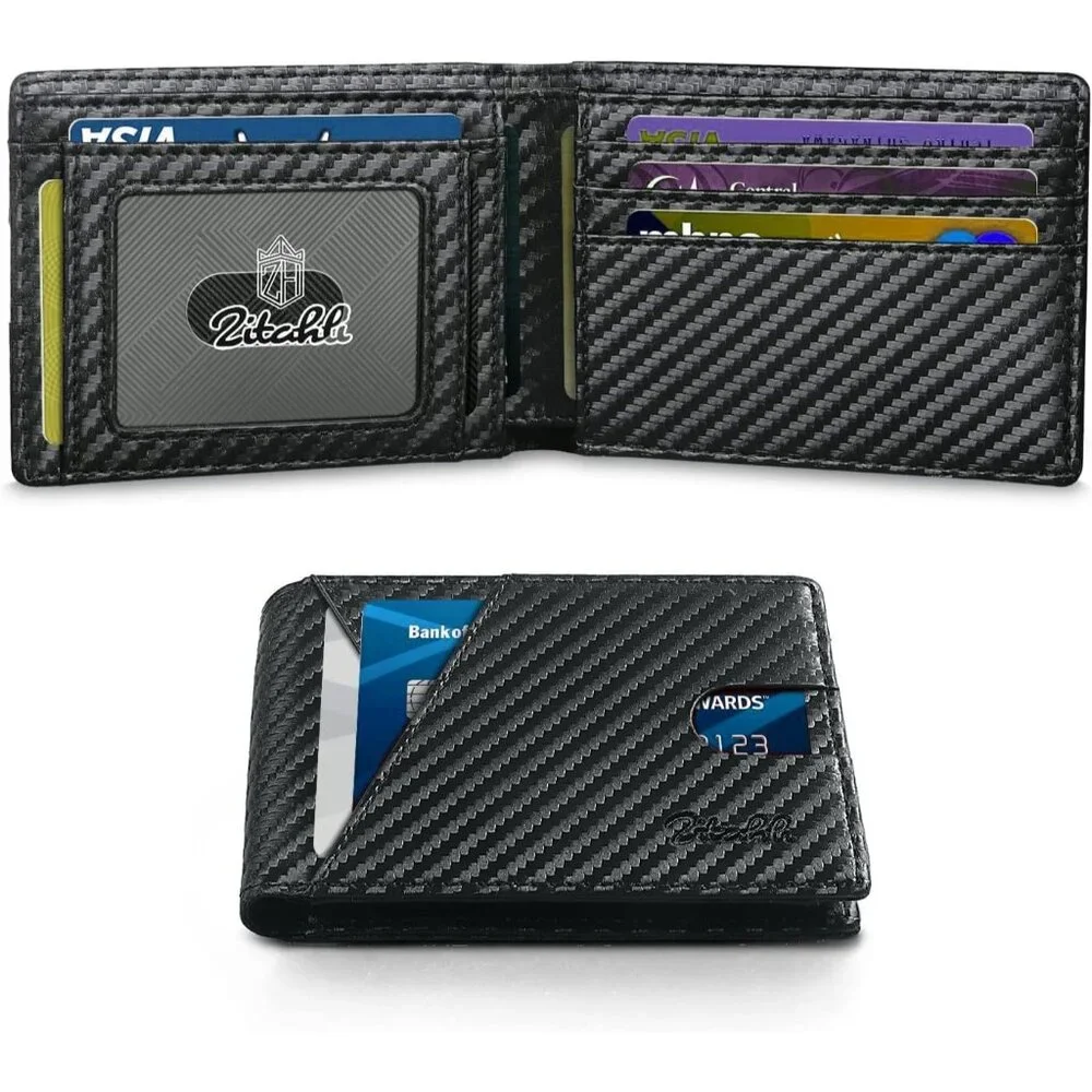 Wallet for Men,Mens Wallet,Slim Leather Bifold,RFID Blocking 11 Slots Gift Box